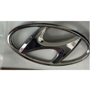 Hyundai Chrome Oval Emblem Badge